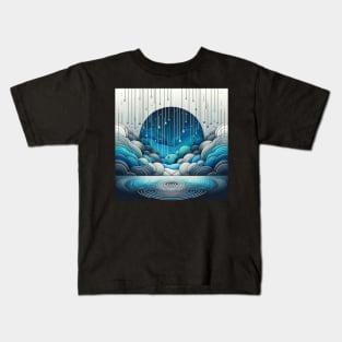 Melodic Rain: Symphony of the Sea Kids T-Shirt